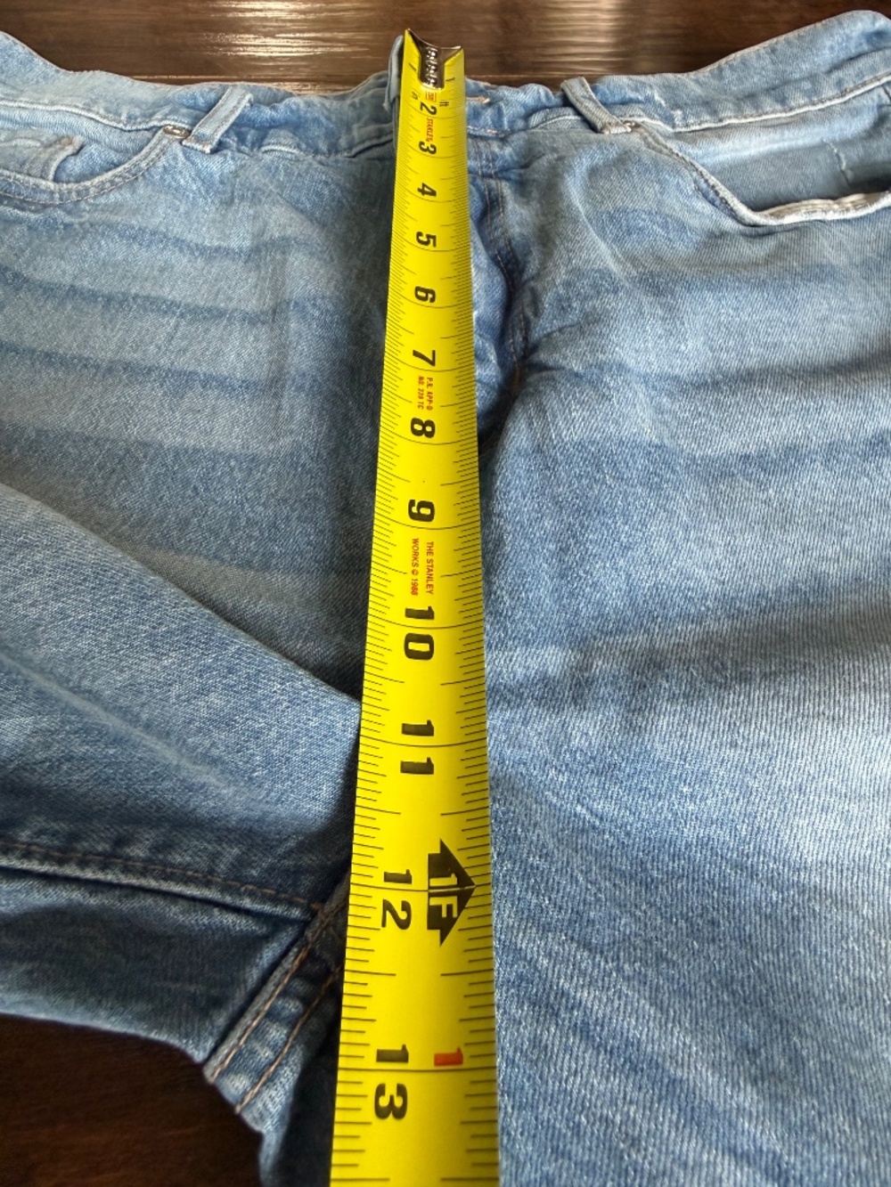 Loft High Rise Straight Cropped Jeans Raw Hem, Size 12/31 - Picture 11 of 12